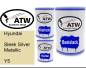Preview: Hyundai, Sleek Silver Metallic, Y5: 500ml Lackdose + 500ml Klarlack + 250ml Härter - Set, von ATW Autoteile West.